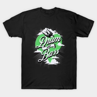 DRUM AND BASS  - Heart Of The BASS vintage (green) T-Shirt